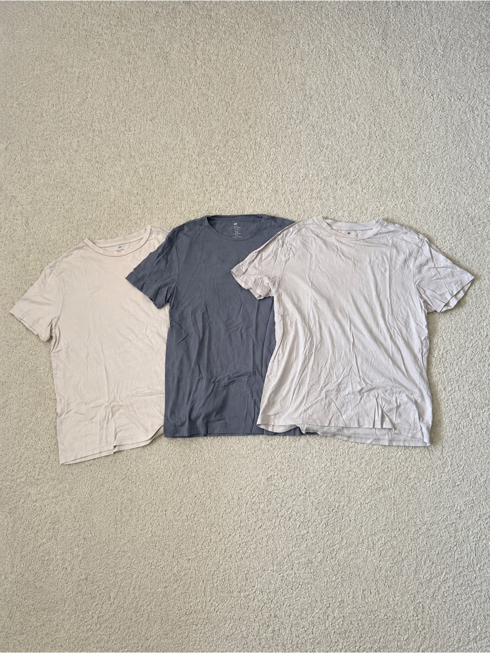 3 H&M Men's Crewneck T-Shirts